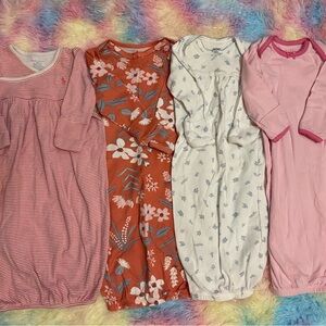 0-3 Carter’s girl sleep gowns